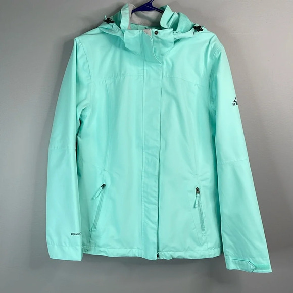 MCKINLEY Aquabase Hooded Jacket Aqua Green Water Resistant Zip Pockets Size M - Picture 16 of 16